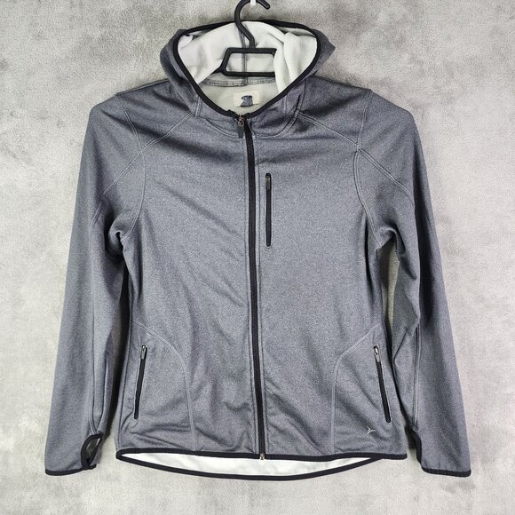 Mens Gray Old Navy Hoodie Sweatshirt Full Zip Long Sleeve Polyester Size L - Picture 2 of 11